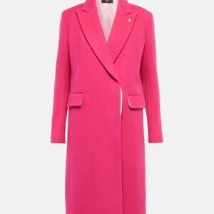 Amiri Long Wool Coat Fuchsia Pink XS Italy